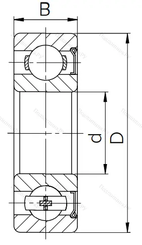 Шариковый однорядный подшипник 60311 (6311 Z) в Липецке