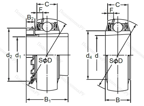Корпусный подшипник UK 207 в Липецке