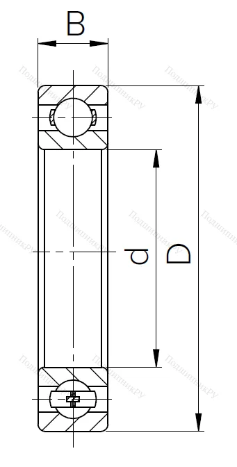 Шариковый однорядный подшипник 308 (6308) в Липецке