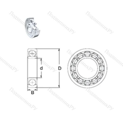 Подшипник шариковый радиальный 63800-2Z