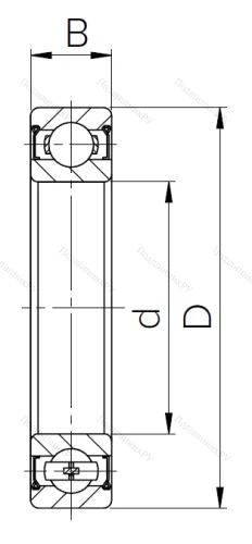 Шариковый однорядный подшипник 80208 (6208 ZZ) в Липецке