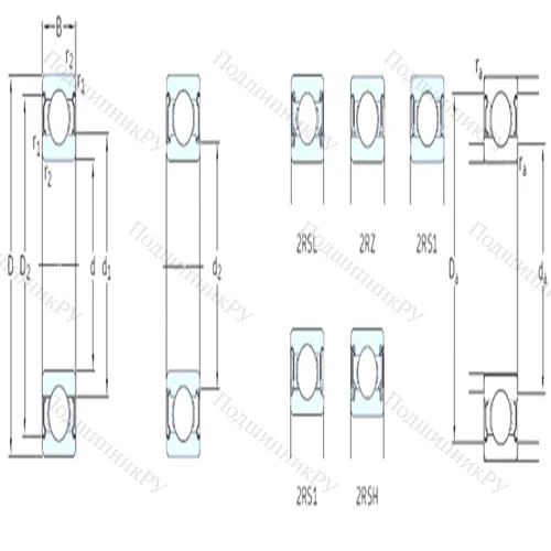 Подшипник шариковый радиальный 16101-2Z от производителя  SKF Подшипник шариковый радиальный 16101-2Z от производителя  SKF