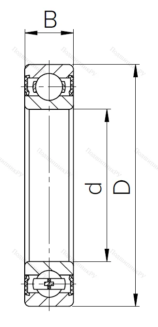 Шариковый однорядный подшипник 180304 T (6304 2RST) в Липецке