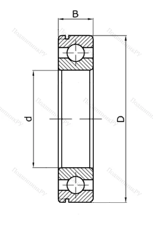 Шариковый однорядный подшипник 50208 (6208 N) в Липецке