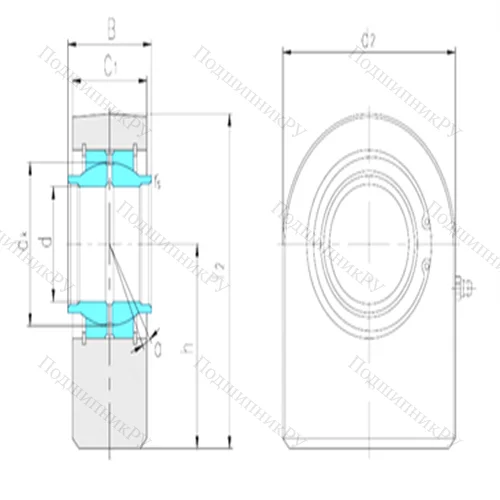 Подшипник скольжения сферический SFEW 50ES от производителя  LS Подшипник скольжения сферический SFEW 50ES от производителя  LS