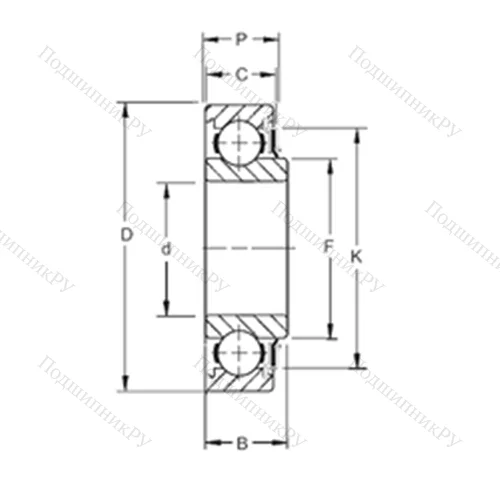 Подшипник шариковый радиальный 203KR 2