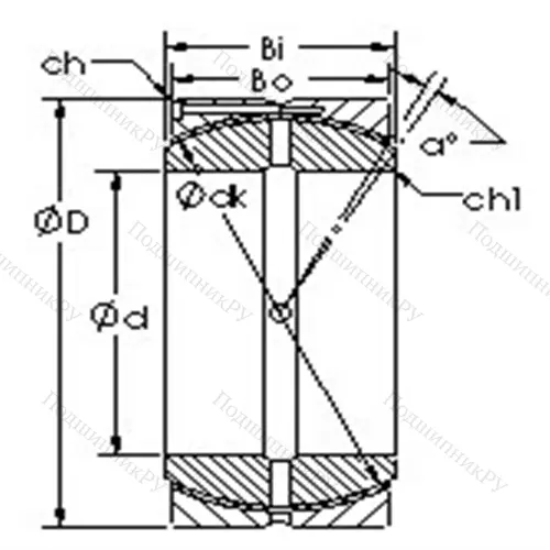 Подшипник скольжения сферический GEH 460HCS от производителя  AST Подшипник скольжения сферический GEH 460HCS от производителя  AST