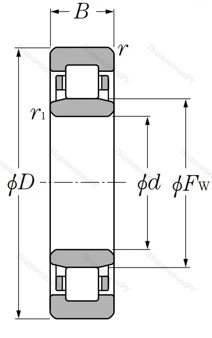 Роликовый цилиндрический подшипник