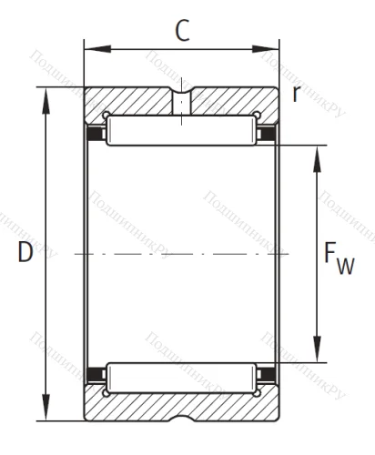 Игольчатый подшипник RNA 6906 XL
