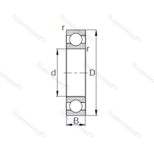 Подшипник шариковый радиальный BR 1934