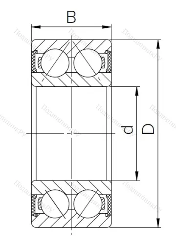 Радиально-упорный шариковый подшипник 3205 2RS в Липецке