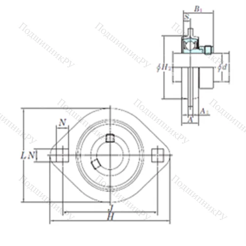 Подшипниковый узел шариковый радиальный SAPFL 206-20
