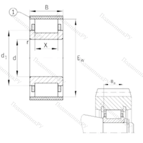 Подшипник роликовый радиальный RN 2334-EX-MPBX