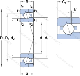 Подшипник 7002 ACE/P 4AH