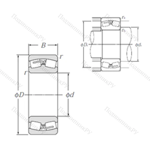 Подшипник роликовый радиальный самоцентрирующийся 23280B от производителя  NTN