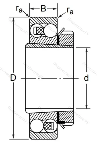 Двухрядный шариковый подшипник 1211 K в Липецке