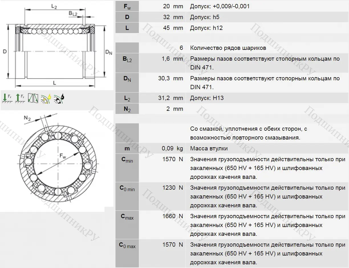 Подшипник KB 20 PP в Липецке