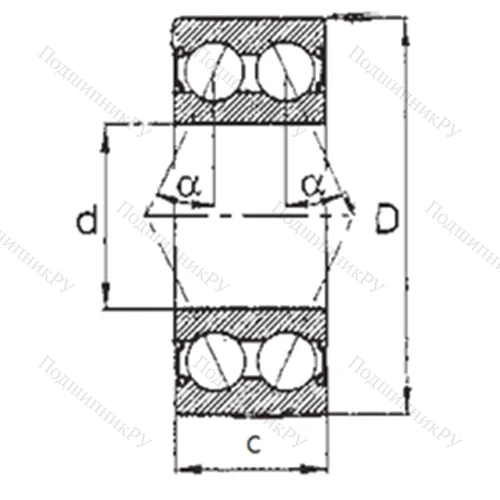 Подшипник шариковый радиально-упорный 5202-2RS