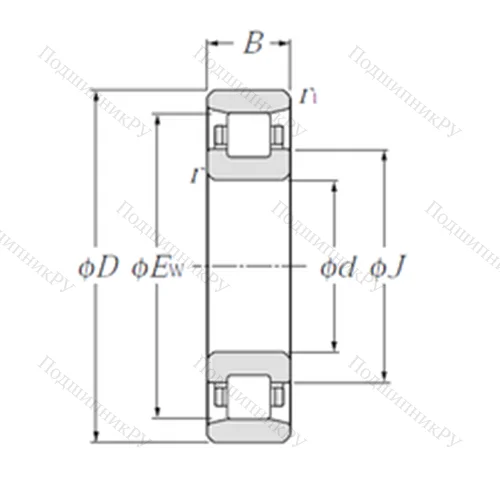 Подшипник роликовый радиальный N 408