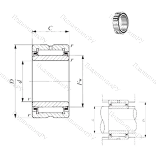 Подшипник игольчатый радиальный NA 4956