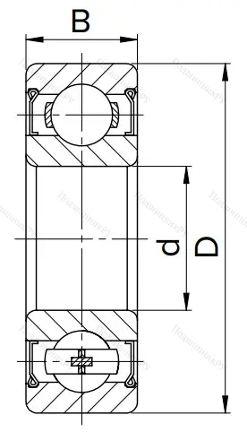Шариковый однорядный подшипник 80102 (6002 ZZ) в Липецке