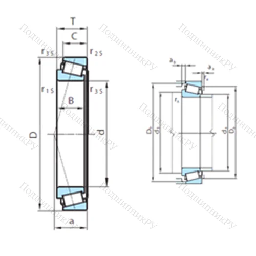 Подшипник роликовый радиально-упорный PSL 611-304