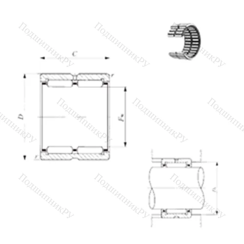 Подшипник игольчатый радиальный RNA 6913