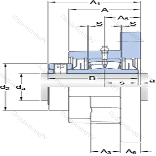 Фланцевые роликоподшипниковые узлы (стопорное кольцо, для дюймовых валов) FYR 2 15/16-18