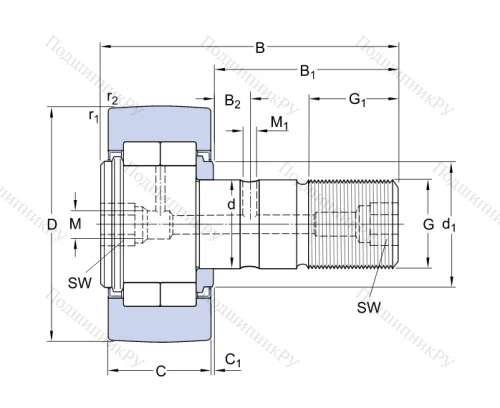 Подшипник NUKR 40 A от производителя  SKF