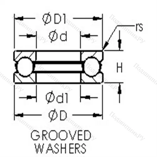 Подшипники шариковые упорные 51102 от производителя  AST