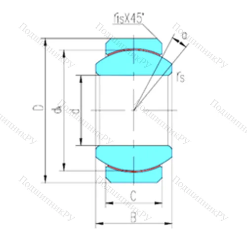 Подшипник скольжения сферический GEFZ 25T
