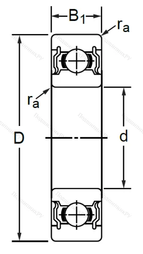 Дюймовый шариковый подшипник RLS 4 2RS (LJ 1/2-2RS) в Липецке