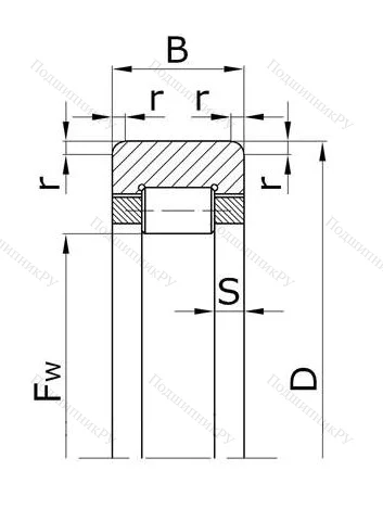 Цилиндрический роликовый подшипник 292204 КМ (RNU 204) в Липецке