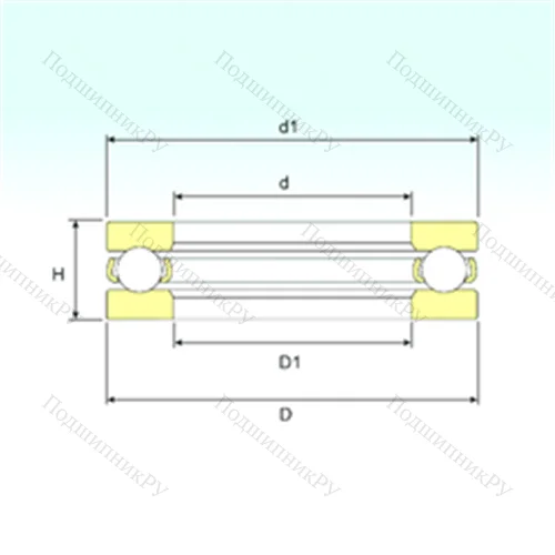 Подшипник шариковый упорный 51322 M
