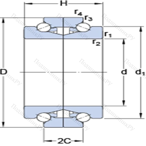 Прецизионные двойные упорно-радиальные шарикоподшипники BTW 45 CTN 9/SP