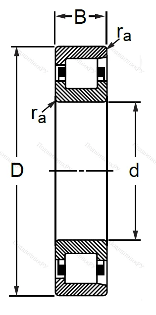 Цилиндрический роликовый подшипник 12315 (NF 315) в Липецке