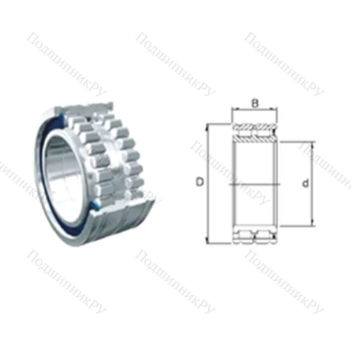 Подшипник роликовый радиальный NCF 5004-2LSV от производителя  ZEN Подшипник роликовый радиальный NCF 5004-2LSV от производителя  ZEN