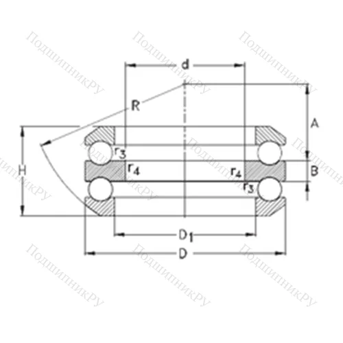 Подшипник шариковый упорный 54215-MP от производителя  NKE Подшипник шариковый упорный 54215-MP от производителя  NKE