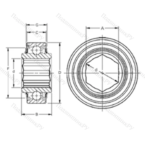 Подшипник шариковый радиальный 204KRR 2