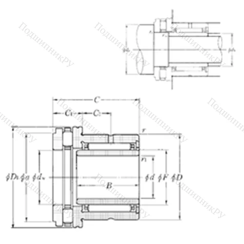 Подшипник комбинированный NKXR 20T 2+IR 17?20?20 от производителя  NTN Подшипник комбинированный NKXR 20T 2+IR 17?20?20 от производителя  NTN