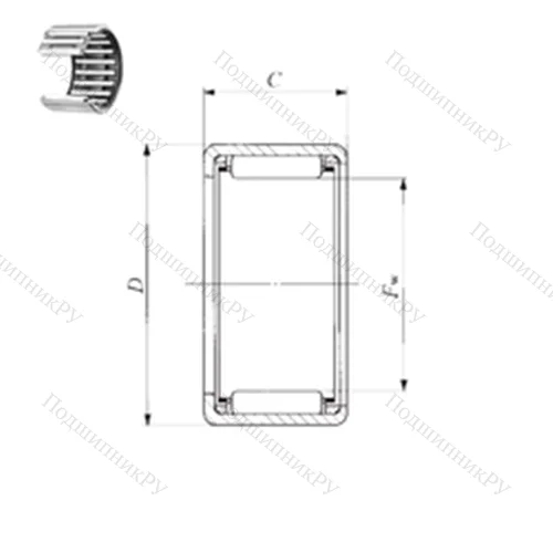 Подшипник игольчатый радиальный TLA 2212 Z