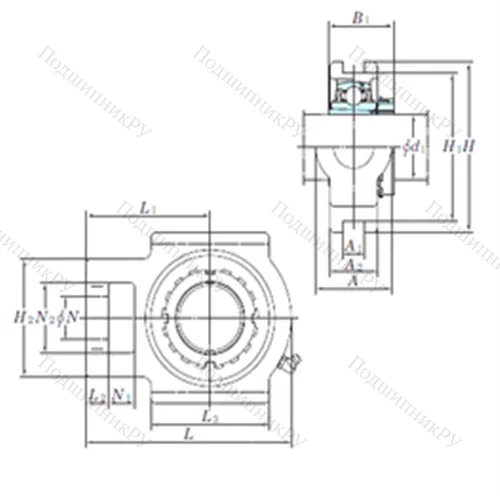Подшипниковый узел шариковый радиальный UKT 215