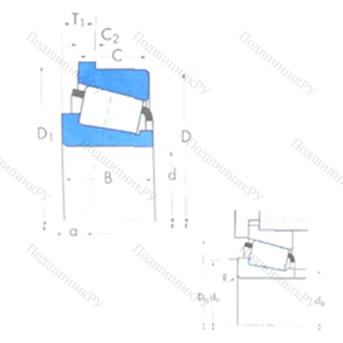 Подшипник роликовый радиально-упорный L 433749/L 433710B от производителя  TIMKEN Подшипник роликовый радиально-упорный L 433749/L 433710B от производителя  TIMKEN