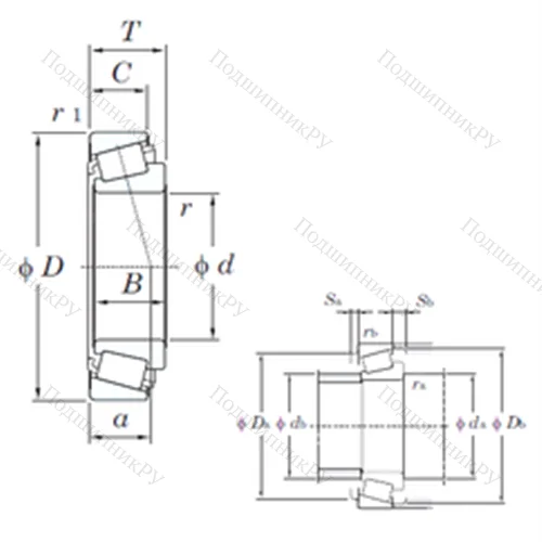Подшипник роликовый радиально-упорный 33118JR от производителя  KOYO Подшипник роликовый радиально-упорный 33118JR от производителя  KOYO