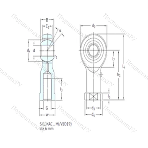 Подшипник скольжения сферический SIKAC 5M/VZ 019
