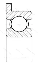 Подшипник  840023 размер 3x10x4 от производителя  ГПЗ-17 Подшипник  840023 размер 3x10x4 от производителя  ГПЗ-17