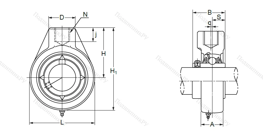 Подшипниковый узел UCHA 208 (UCHB 208) в Липецке