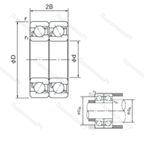 Подшипник шариковый радиально-упорный спаренный 7315CDT