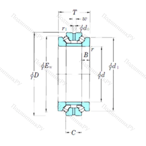 Подшипник шариковый упорно-радиальный 234712B от производителя  KOYO Подшипник шариковый упорно-радиальный 234712B от производителя  KOYO