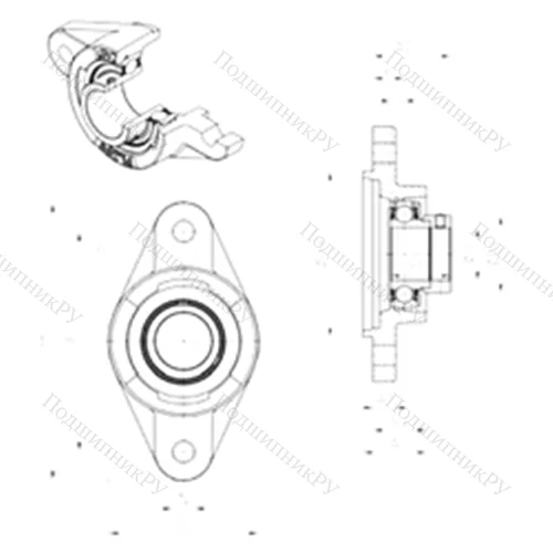 Подшипниковый узел шариковый радиальный ESFLZ 202